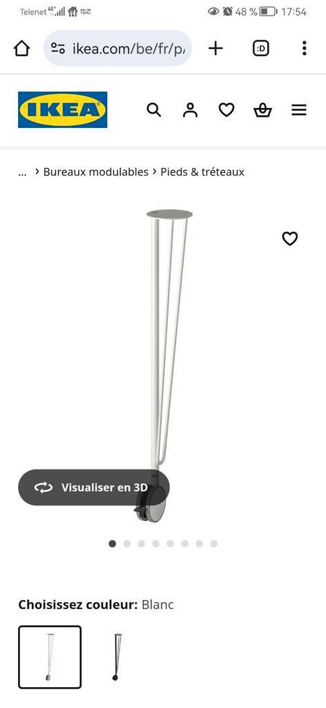 Tafelpoten Krille Ikea, Huis en Inrichting, Tafelonderdelen, Zo goed als nieuw, Ophalen of Verzenden