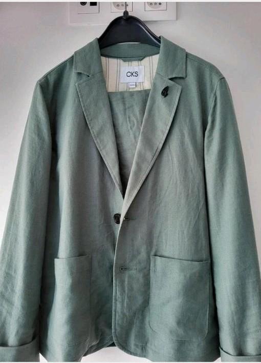 Kostuum set blazer+broek 152 groen JBC x CKS Communie,, Kinderen en Baby's, Kinderkleding | Maat 152, Nieuw, Jongen, Overige typen