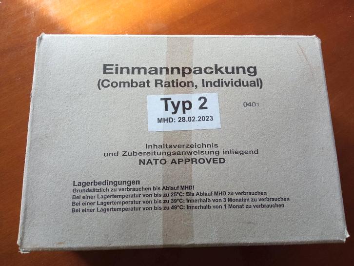 Militaria MRE EPA Ration Allemande 24h, Collections, Objets militaires | Général, Armée de terre, Envoi