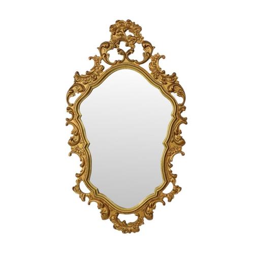Vergulde Deknudt Rococo Stijl Spiegel Kuifspiegel Acanthus 8, Antiek en Kunst, Antiek | Spiegels, Minder dan 50 cm, Minder dan 100 cm