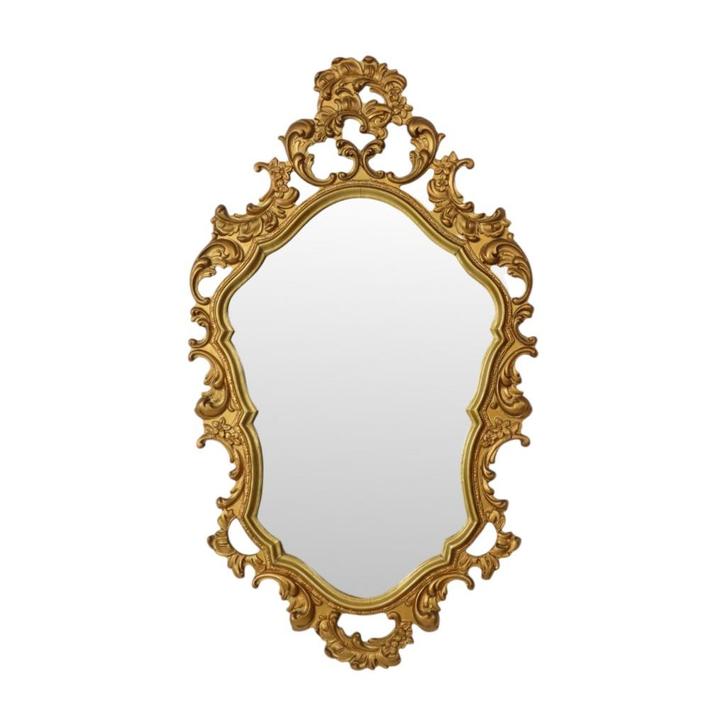 Vergulde Deknudt Rococo Stijl Spiegel Kuifspiegel Acanthus 8, Antiek en Kunst, Antiek | Spiegels, Minder dan 50 cm, Minder dan 100 cm