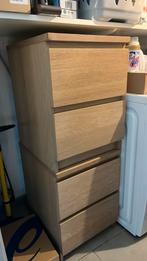 2 houten nachtkastjes, Huis en Inrichting, Ophalen, Zo goed als nieuw