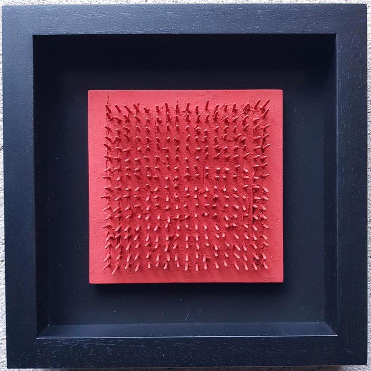 Bernard AUBERTIN - Tableau clous - 1970 - Très côté, Antiquités & Art, Art | Peinture | Abstraite, Envoi