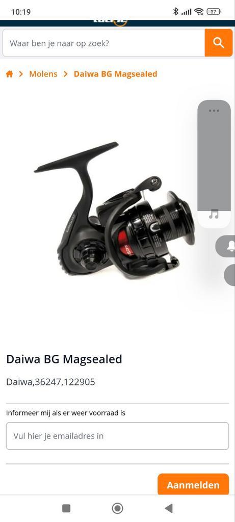 2 nieuwe Daiwa BG 4500 magsealed molens. Nieuw in doos !!!!, Watersport en Boten, Hengelsport | Algemeen, Zo goed als nieuw, Ophalen of Verzenden