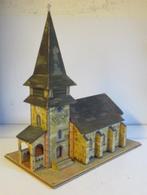 vintage cardboard maquette van een kerk dorpskerk, Antiek en Kunst, Antiek | Religieuze voorwerpen, Verzenden