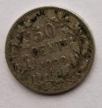 50 centiem gelauwerd 1909 VL, Zilver, Ophalen of Verzenden, Losse munt, Zilver