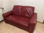 Natuzzi elektrisch zetel relaxfauteuil relax rood leder leer, Huis en Inrichting, Ophalen, Tweepersoons, Leer, Zo goed als nieuw