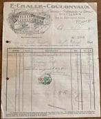 Oude factuur DISTILLERIE E.CHALLE-COULONVAUX TEL 27, Ophalen of Verzenden, Zo goed als nieuw, Overige typen