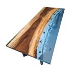 Handgemaakte Epoxy Eettafel – 210x80cm - Resin Tafelblad, Maison & Meubles, Pièces pour table, Envoi, Neuf, Dessus de la table