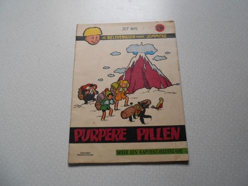 Jommeke 4 Purpere pillen 1960  1 ste druk., Boeken, Stripverhalen, Zo goed als nieuw, Eén stripboek, Ophalen of Verzenden