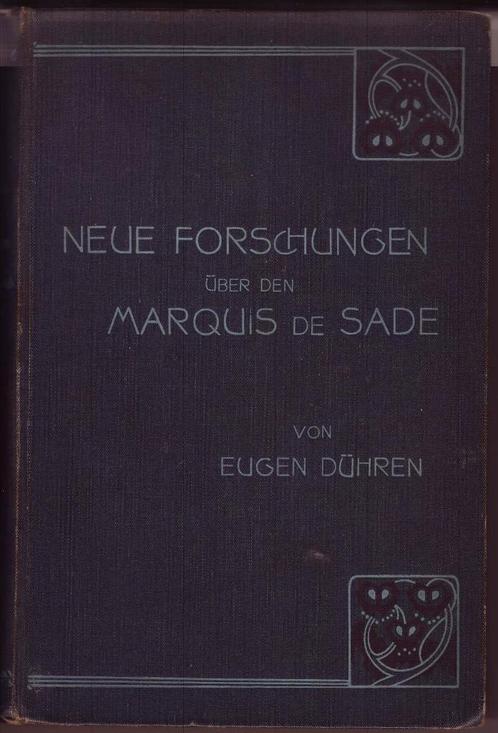 Eugen Dühren, Neue Forschungen über den Marquis de Sade, Antiek en Kunst, Antiek | Boeken en Manuscripten, Ophalen of Verzenden