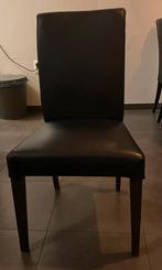 Leren stoelen zwart (300 euro voor 6 stoelen), Maison & Meubles, Chaises, Comme neuf, Noir, Enlèvement, Cinq, Six Chaises ou plus