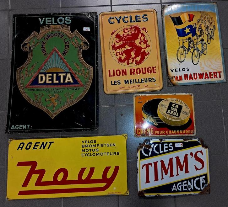 lot reclame borden,  blik, emaille,  ijzer, Verzamelen, Merken en Reclamevoorwerpen, Zo goed als nieuw, Ophalen of Verzenden