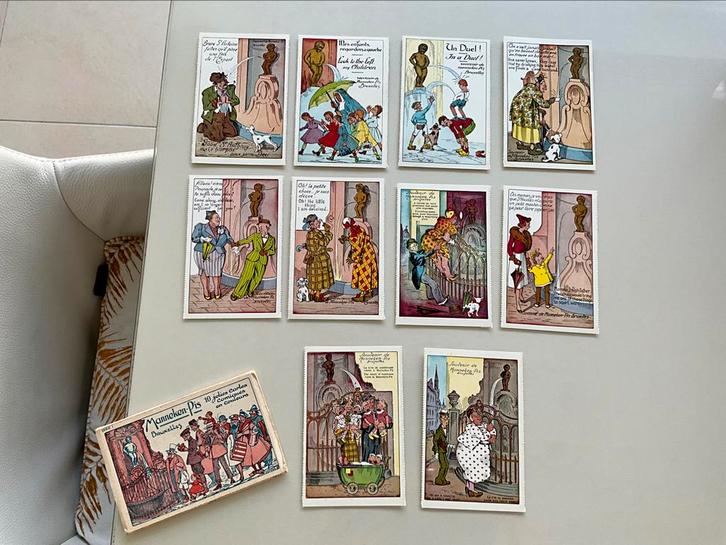 10  losse grappige Manneken-Pis postkaarten, Verzamelen, Postkaarten | België, Ophalen of Verzenden