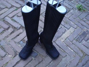 Bottes à talons carrés vintage noires, taille 36, livraison 