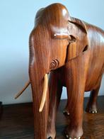 Houten vintage olifant, Ophalen of Verzenden