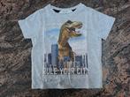 Mt 92 Grijze T-shirt T-rex: rule your city, Kinderen en Baby's, Kinderkleding | Maat 92, Ophalen of Verzenden, Zo goed als nieuw