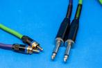 2 Câbles RCA mâle - Jack 6,35mm Mono mâle - 5m, 2 tot 5 meter, Ophalen of Verzenden, Zo goed als nieuw, Overige kabels