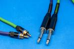 2 Câbles RCA mâle - Jack 6,35mm Mono mâle - 5m, TV, Hi-fi & Vidéo, Enlèvement ou Envoi, Comme neuf, 2 à 5 mètres, Autres câbles