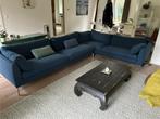Hoekbank blauw wol, Huis en Inrichting, Zetels | Complete zithoeken, Ophalen, Zo goed als nieuw, Stof
