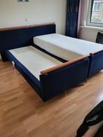 Pullman boxspring elektrisch verstelbaar donker blauw bed, Huis en Inrichting, Slaapkamer | Boxsprings, Gebruikt, Blauw, Tweepersoons