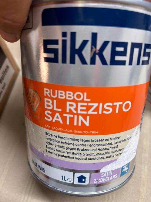 Sikkens rubbol BL rezisto donkerbeige lak 1liter, Hobby en Vrije tijd, Knutselen, Nieuw, Materiaal, Ophalen of Verzenden