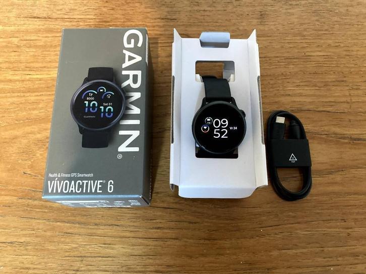 Garmin Vivoactive 6, Handtassen en Accessoires, Sporthorloges, Nieuw, Zwart, Ophalen of Verzenden