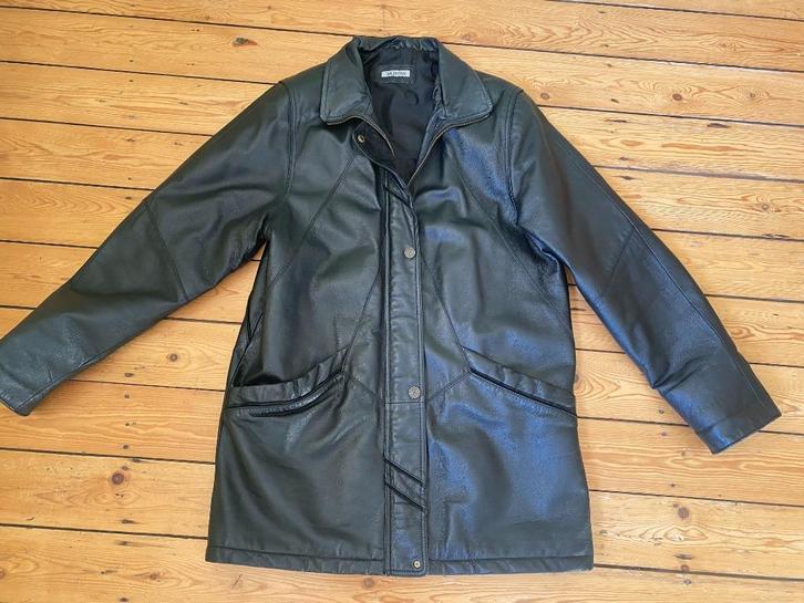 Kwaliteit! Echt leder. Merk Goldstein. Vintage. Mt 38. Zwart, Kleding | Dames, Jassen | Winter, Zo goed als nieuw, Maat 38/40 (M)