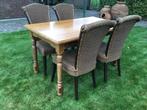 Eetkamer tafel met loom stoelen., Huis en Inrichting, Complete eetkamers, Ophalen, Gebruikt, Klassiek, 4 tot 6 stoelen