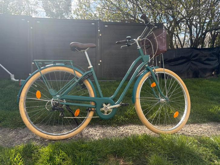 Stadsfiets met gps fietscomputer, Fietsen en Brommers, Fietsen | Dames | Damesfietsen, Zo goed als nieuw, Overige merken, Versnellingen