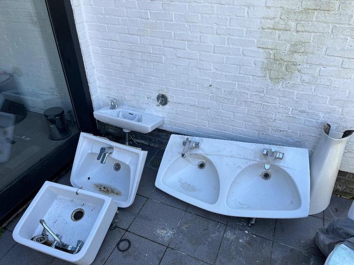 Lavabo’s en uitgietbakken, Doe-het-zelf en Bouw, Sanitair, Gebruikt, Wastafel, Ophalen