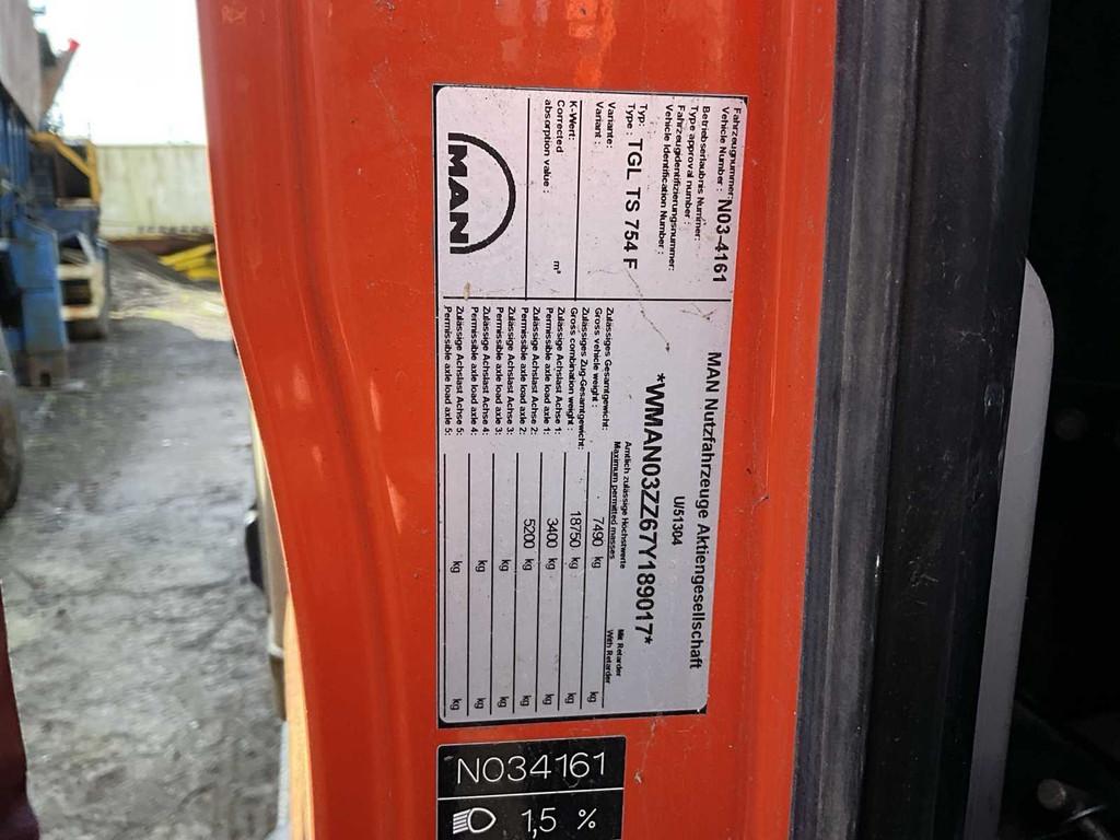 2007 MAN TGL TS 754 F Vrachtwagen, Auto's, Vrachtwagens, Bedrijf, Te koop, MAN, Overige brandstoffen