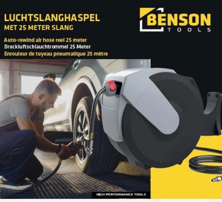 Enrouleur à air, tuyau de 25 mètres, Bricolage & Construction, Sanitaire, Enlèvement ou Envoi