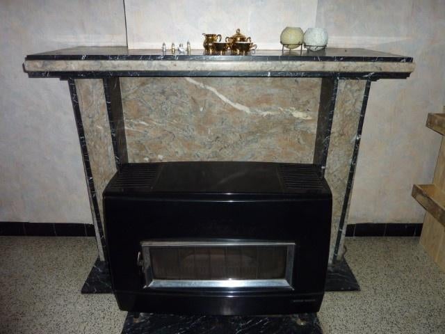 Mooie Art Déco schouw vintage oude haard marmer natuursteen, Ophalen, Gebruikt, Inbouwhaard, Overige soorten