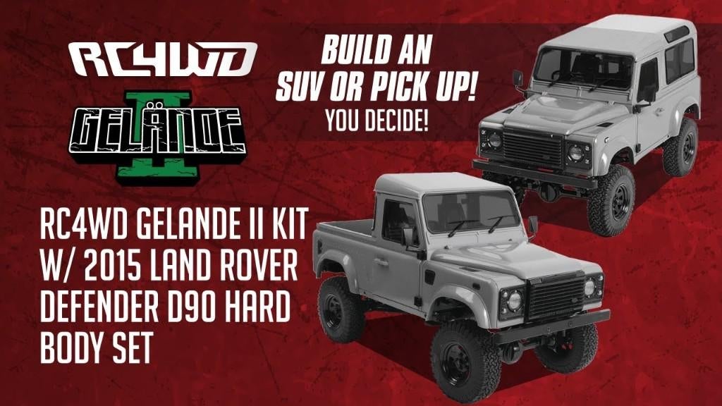 RC4WD Gelande II Kit + Defender D90 Hard Body Set + extra's, Neuf, Échelle 1:10, Enlèvement ou Envoi, Voiture off road