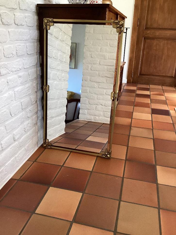 Oude vintage spiegel, Antiek en Kunst, Antiek | Spiegels, 50 tot 100 cm, Minder dan 100 cm, Rechthoekig, Ophalen