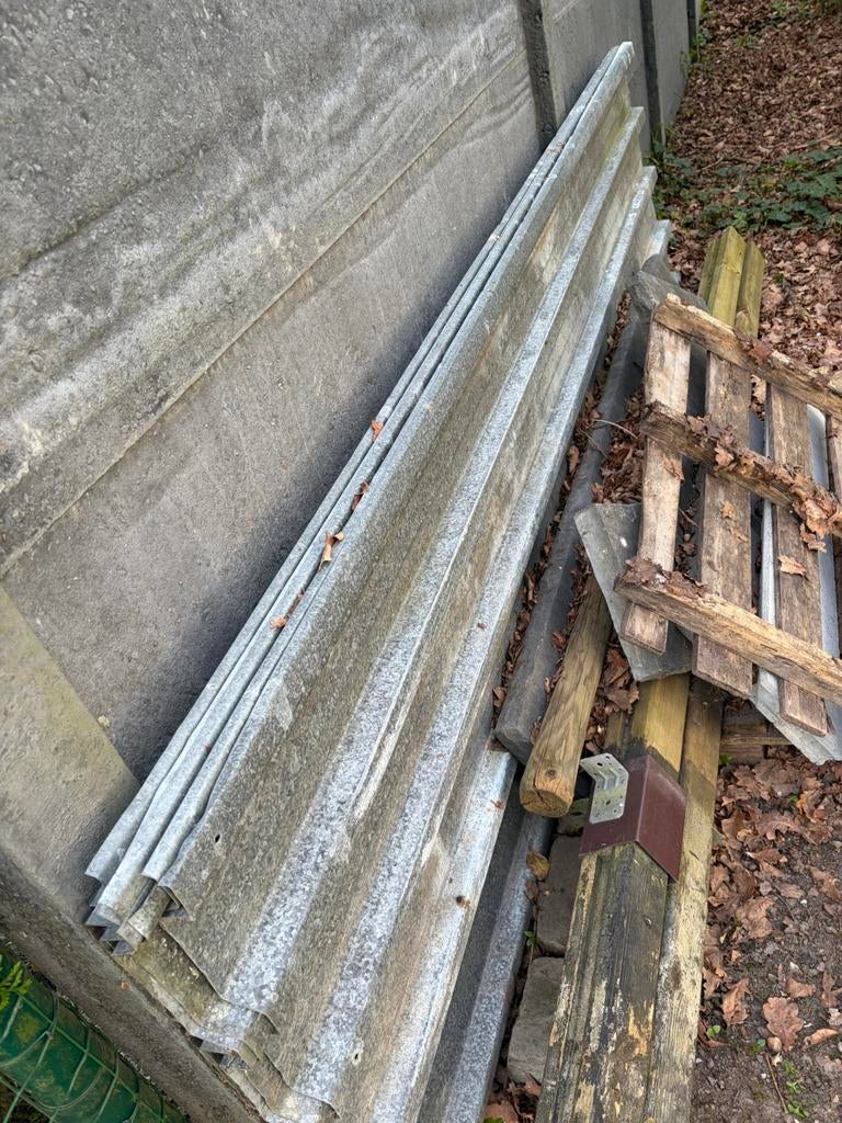 Dakplaten, Gebruikt, Minder dan 5 m², Metaal, Grijs