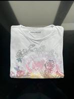Zadig & Voltaire: t-shirt kleur wit/geel/roos, maat 8 jaar, Kinderen en Baby's, Kinderkleding | Maat 128, Ophalen of Verzenden