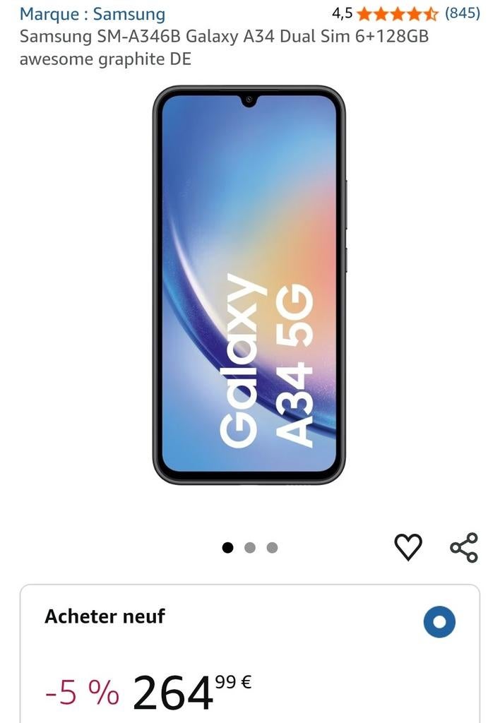Samsung A34 128G, Ophalen