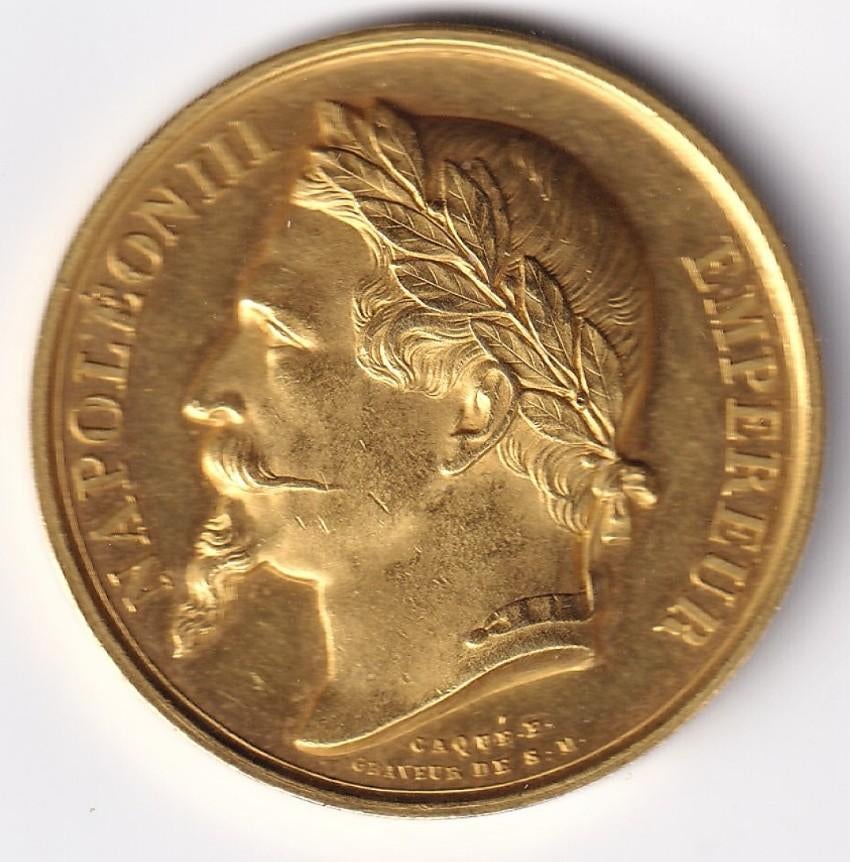 Rare médaille d'or — Napoléon III — Concours agricole, Enlèvement ou Envoi, France, Monnaie en vrac, Or