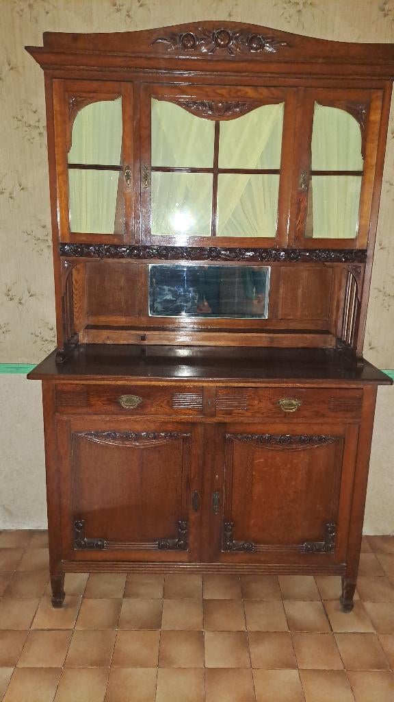 Antieke kast, Ophalen, Gebruikt, Eikenhout, Met deur(en)