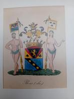 Antieke ets wapenschild Du Bois lot 164, Ophalen of Verzenden