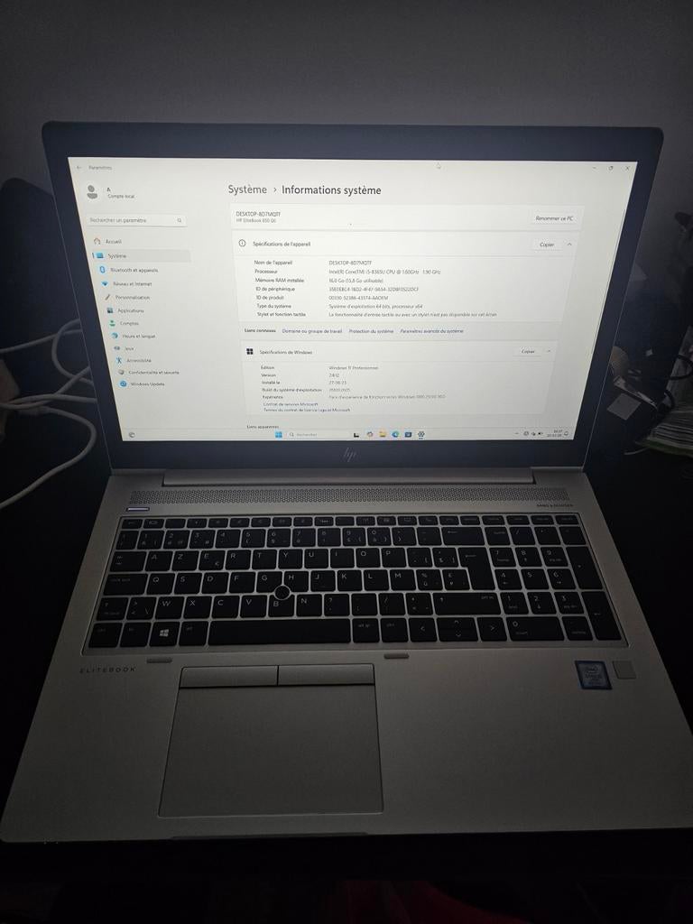 Hp 860 g6 15 pouces, Informatique & Logiciels, Enlèvement ou Envoi, 15 pouces, 16 GB, 512 GB