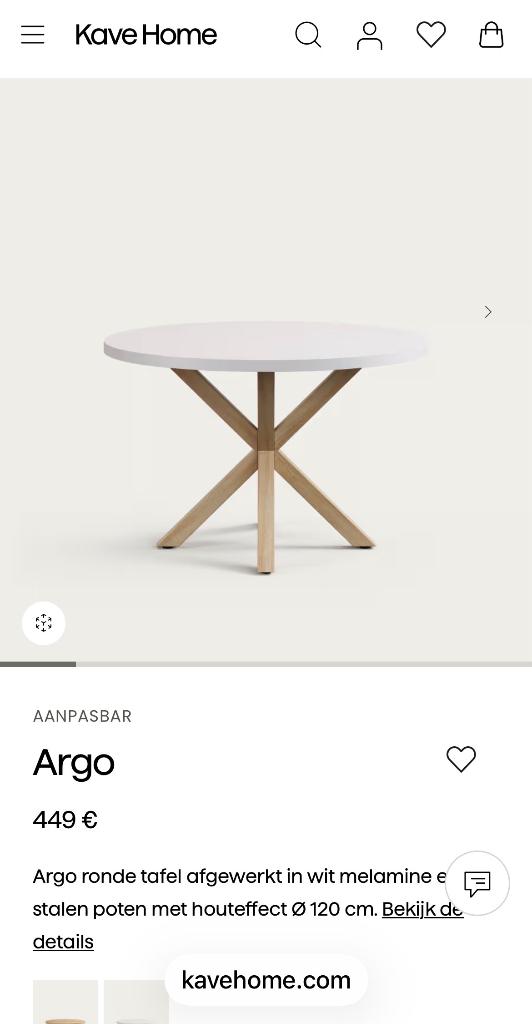 Kave tafel rond, diameter 120 cm, nieuw, Ophalen, Rond, Nieuw, Modern