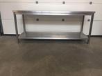 (4) Inox zware werktafel van 200 cm breed, Zakelijke goederen, Ophalen, Gebruikt, Inox Meubilair