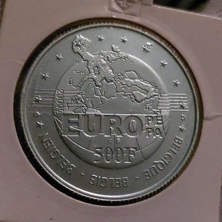 Rare!  Pièce de monnaie / Belgique / 500 Francs / 2000 Q.P, Timbres & Monnaies, Monnaies | Belgique, Monnaie en vrac, Argent, Argent