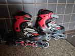 skeelers merk optimum rood zwart maat 35 36 37 38, Sports & Fitness, Rollers 4 roues en ligne, Réglable, Enlèvement, Utilisé