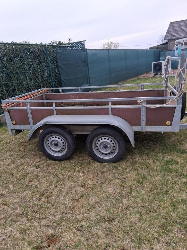 Dubbelas aanhangwagen, Auto diversen, Aanhangers en Bagagewagens, Gebruikt, Ophalen