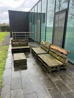 Paletten buiten zithoek, Ophalen, Gebruikt, Tuinset, Hout