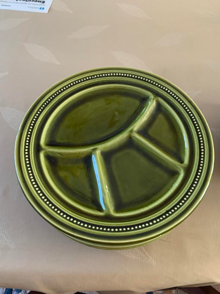 Fondue borden met sauskommetjes, Maison & Meubles, Cuisine | Vaisselle, Enlèvement, Assiettes(s)